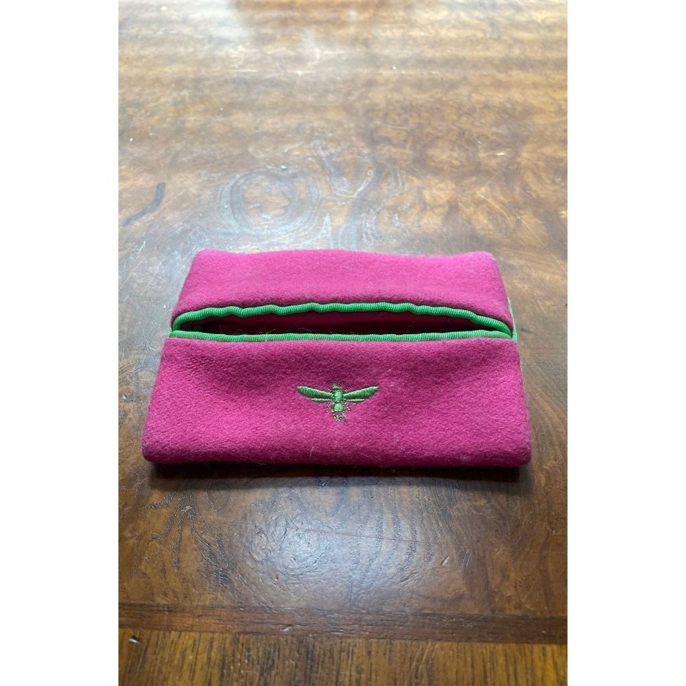 Pink handbag tissue holder